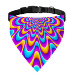 Splashing Colors Moving Optical Illusion Over The Collar Dog Bandana