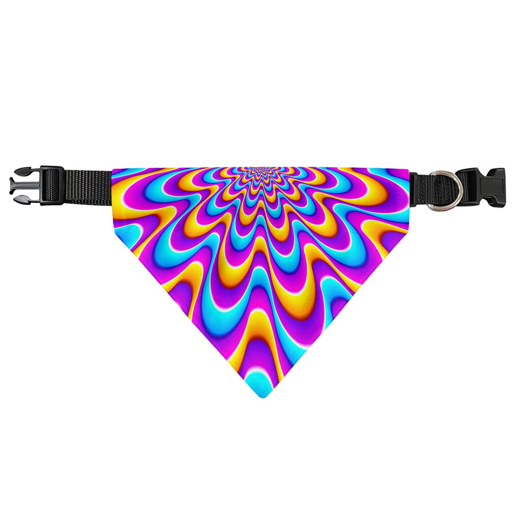 Splashing Colors Moving Optical Illusion Over The Collar Dog Bandana