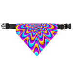 Splashing Colors Moving Optical Illusion Over The Collar Dog Bandana