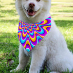 Splashing Colors Moving Optical Illusion Over The Collar Dog Bandana