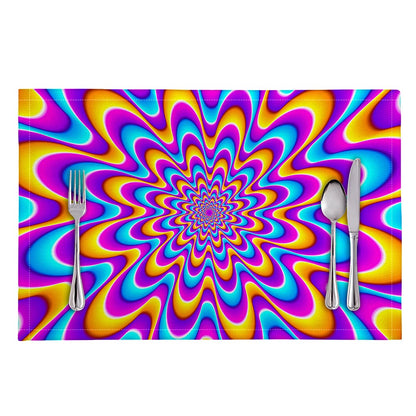 Splashing Colors Moving Optical Illusion Placemat