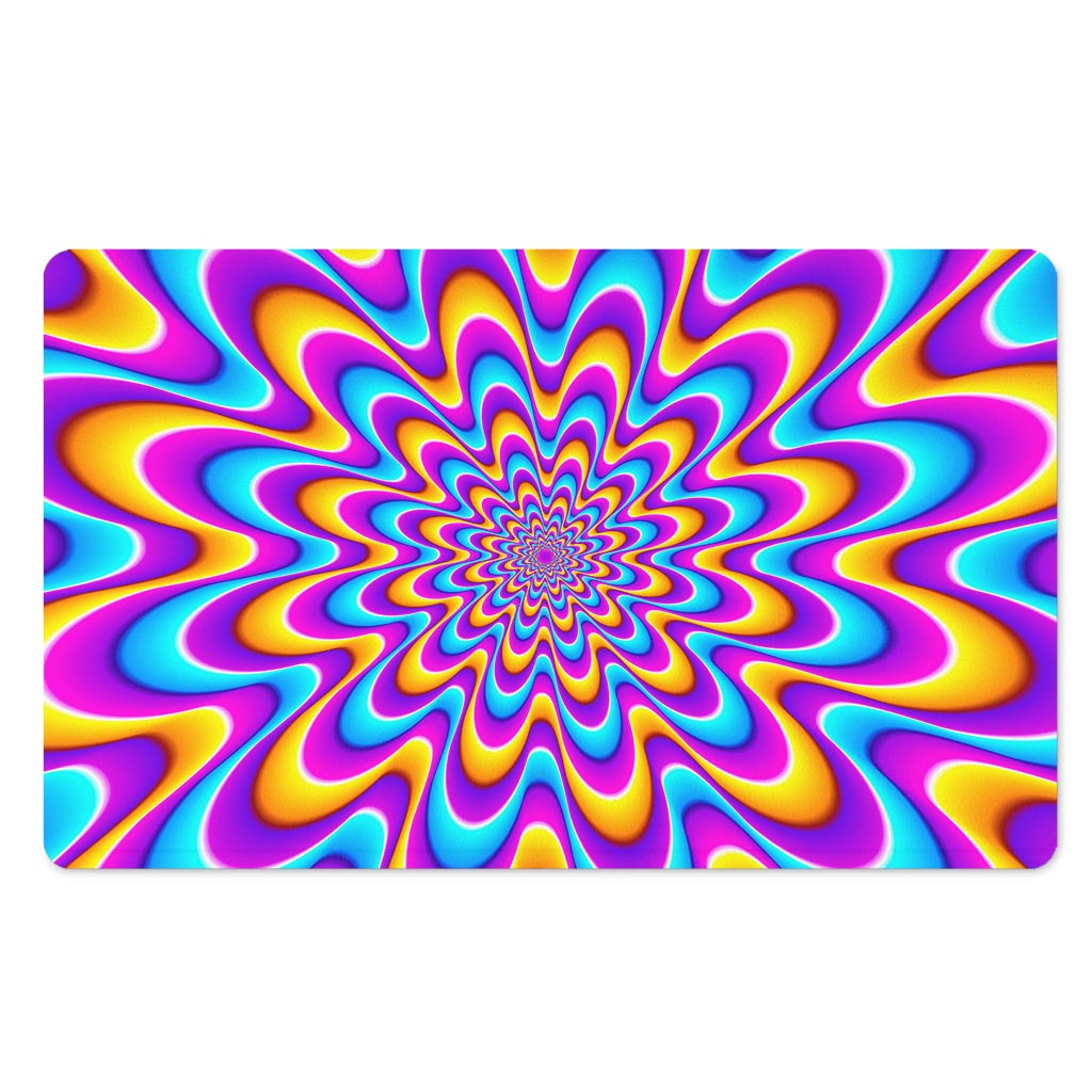 Splashing Colors Moving Optical Illusion Polyester Doormat