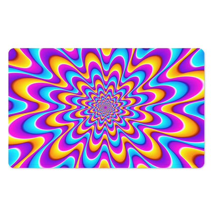 Splashing Colors Moving Optical Illusion Polyester Doormat