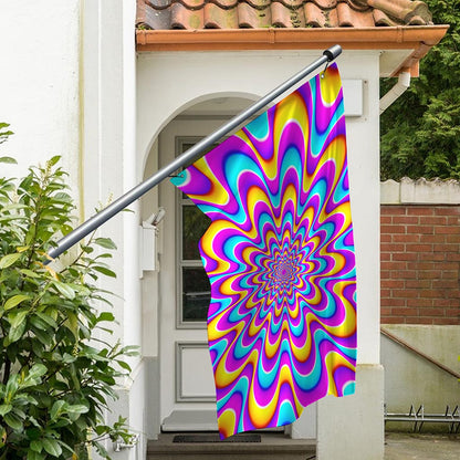 Splashing Colors Moving Optical Illusion Polyester Flag