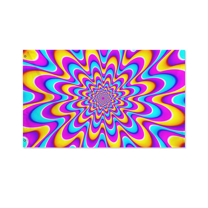 Splashing Colors Moving Optical Illusion Polyester Flag