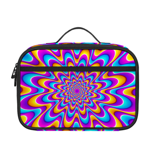 Splashing Colors Moving Optical Illusion Portable Lunch Bag