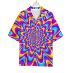 Splashing Colors Moving Optical Illusion Rayon Hawaiian Shirt