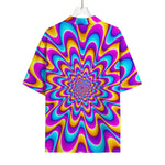 Splashing Colors Moving Optical Illusion Rayon Hawaiian Shirt