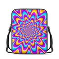 Splashing Colors Moving Optical Illusion Rectangular Crossbody Bag