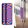 Splashing Colors Moving Optical Illusion Refrigerator Handle Covers