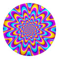 Splashing Colors Moving Optical Illusion Round Blanket