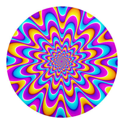 Splashing Colors Moving Optical Illusion Round Blanket