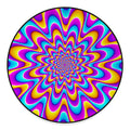 Splashing Colors Moving Optical Illusion Round Floor Mat