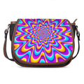 Splashing Colors Moving Optical Illusion Saddle Bag