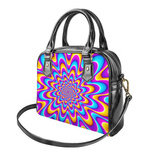 Splashing Colors Moving Optical Illusion Shoulder Handbag