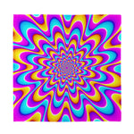 Splashing Colors Moving Optical Illusion Silk Bandana