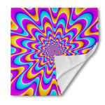 Splashing Colors Moving Optical Illusion Silk Bandana