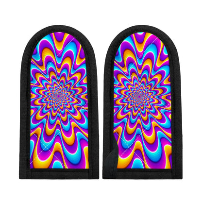 Splashing Colors Moving Optical Illusion Skillet Handle Cover