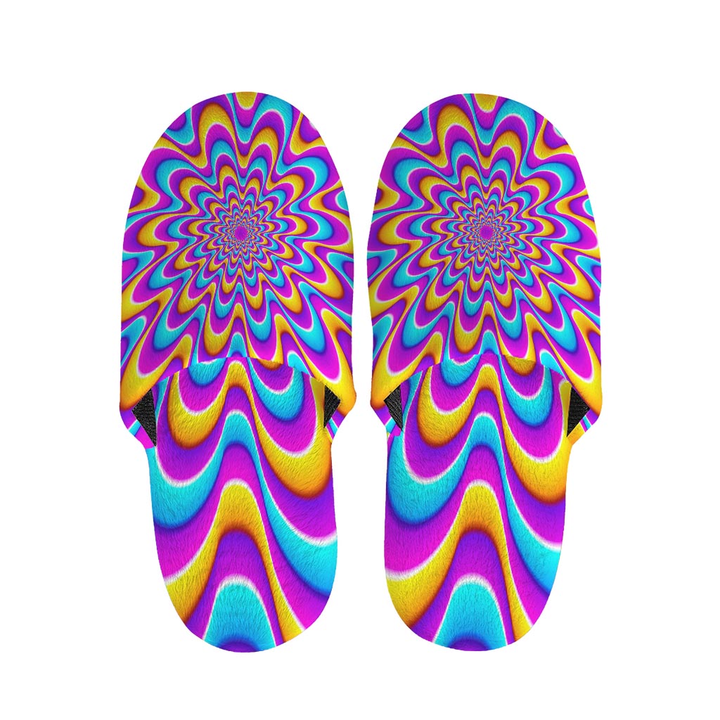 Splashing Colors Moving Optical Illusion Slippers