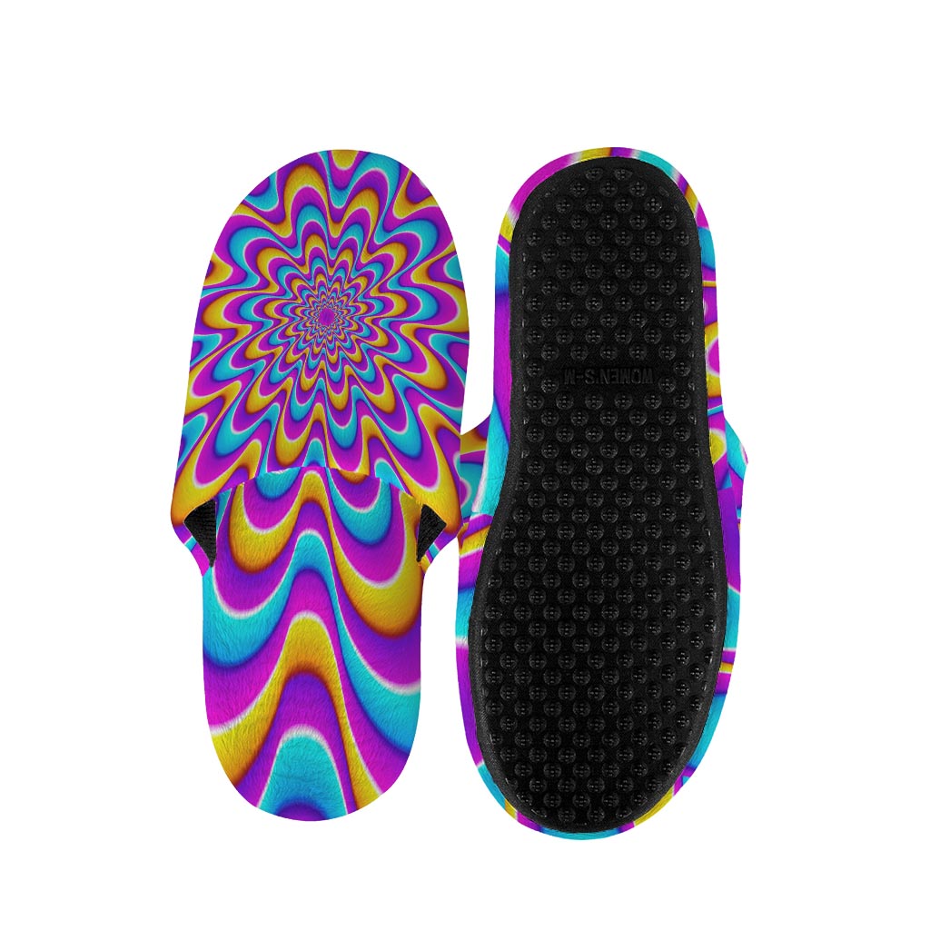 Splashing Colors Moving Optical Illusion Slippers