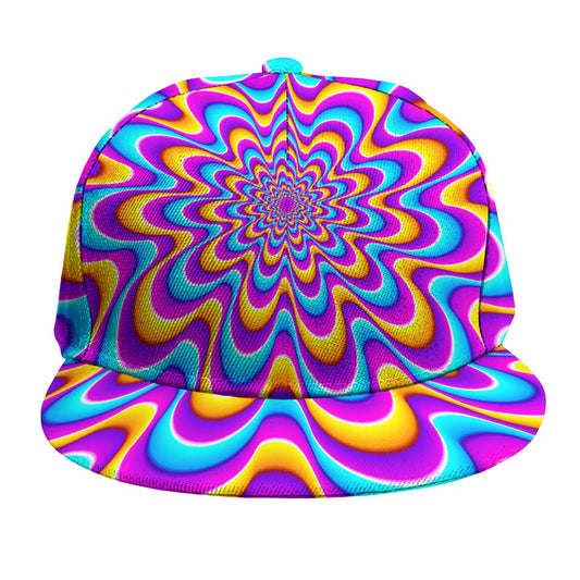Splashing Colors Moving Optical Illusion Snapback Cap