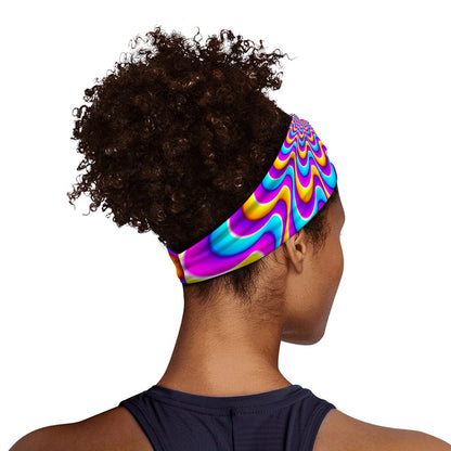 Splashing Colors Moving Optical Illusion Sports Headband