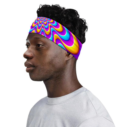 Splashing Colors Moving Optical Illusion Sports Headband