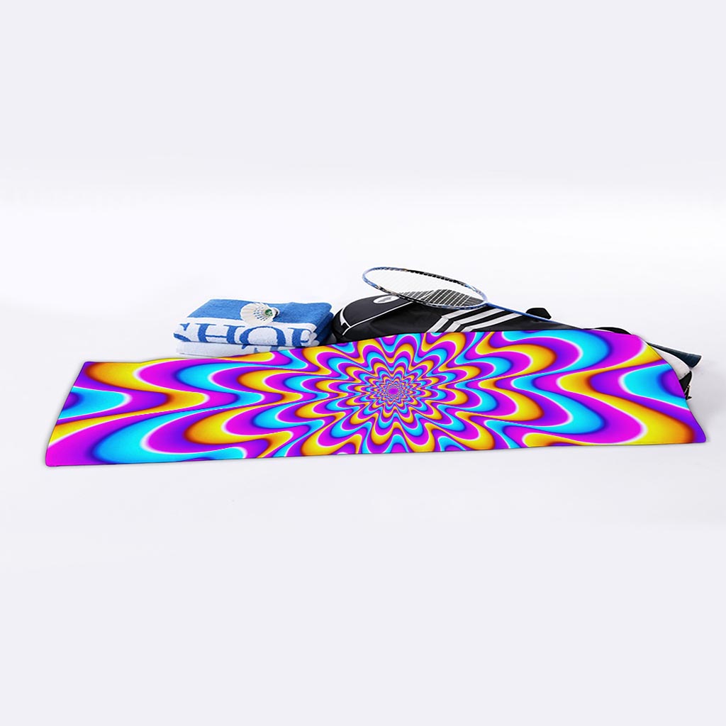 Splashing Colors Moving Optical Illusion Sports Towel