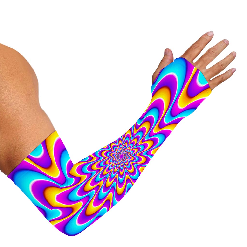 Splashing Colors Moving Optical Illusion Sun Protection Arm Sleeves