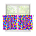 Splashing Colors Moving Optical Illusion Tier Curtains