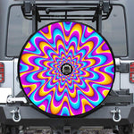 Splashing Colors Moving Optical Illusion Tire Cover With Camera Hole
