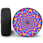 Splashing Colors Moving Optical Illusion Tire Cover With Camera Hole