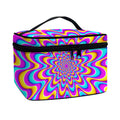 Splashing Colors Moving Optical Illusion Travel Makeup Bag