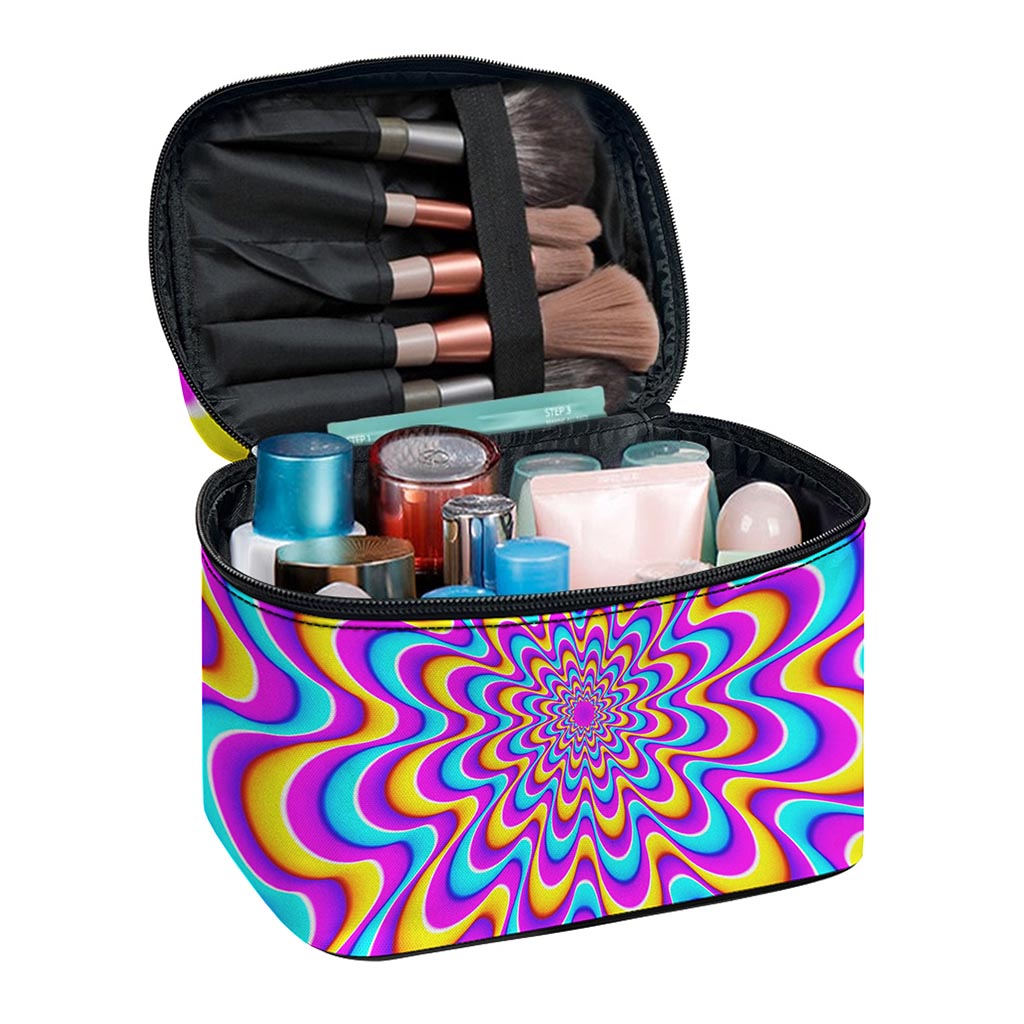 Splashing Colors Moving Optical Illusion Travel Makeup Bag