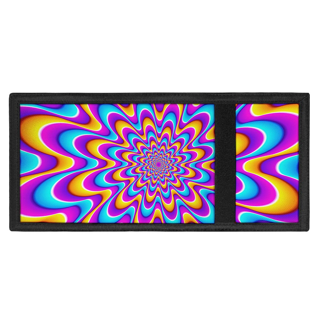 Splashing Colors Moving Optical Illusion Trifold Wallet
