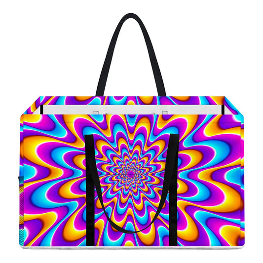 Splashing Colors Moving Optical Illusion Utility Tote Bag
