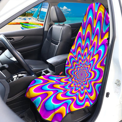 Splashing Colors Moving Optical Illusion Waterproof Car Seat Cover