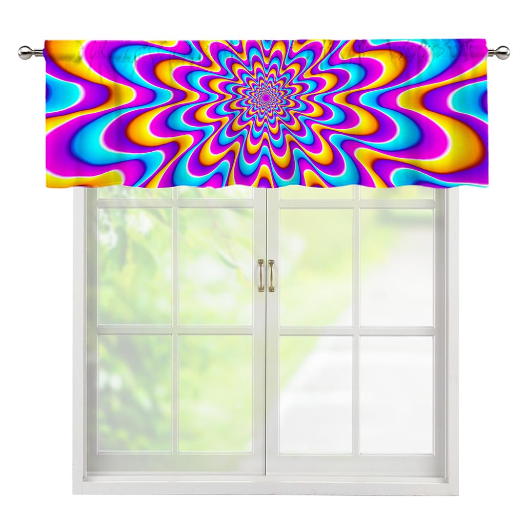 Splashing Colors Moving Optical Illusion Window Valance