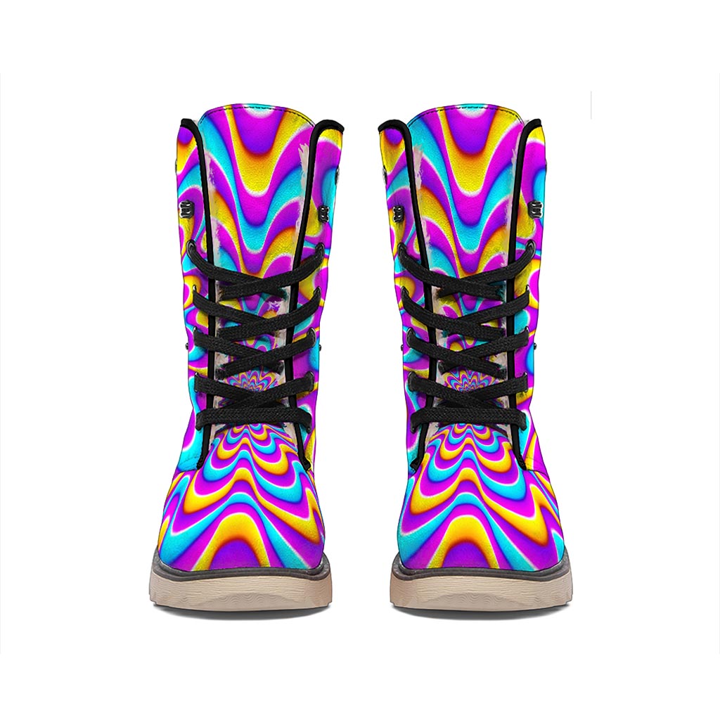 Splashing Colors Moving Optical Illusion Winter Boots