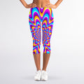 Splashing Colors Moving Optical Illusion Women's Capri Leggings