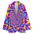Splashing Colors Moving Optical Illusion Women's Cotton Blazer