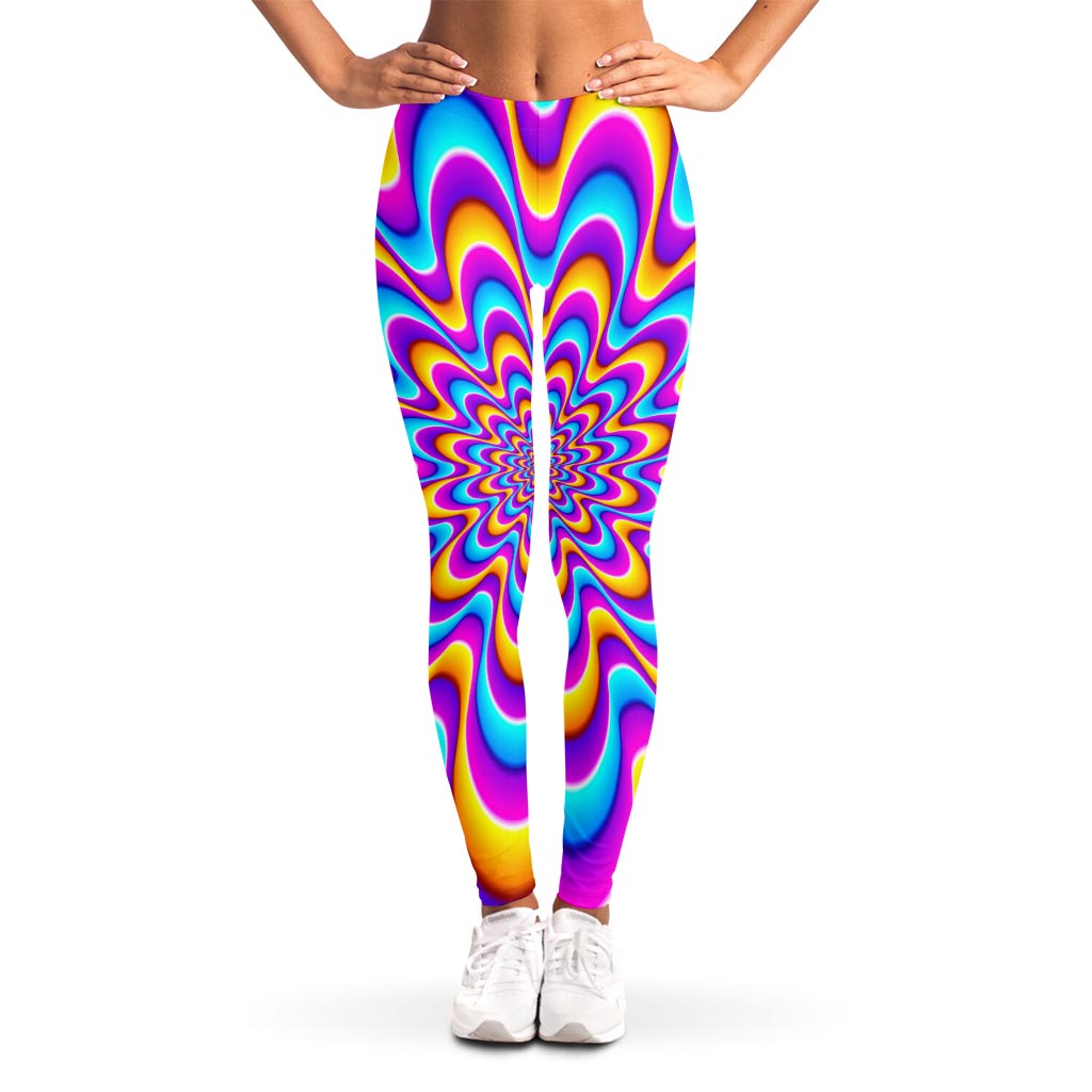 Splashing Colors Moving Optical Illusion Women's Leggings