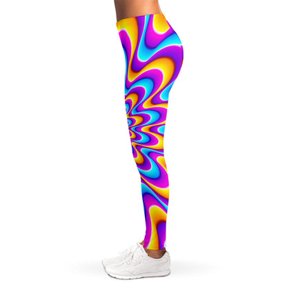 Splashing Colors Moving Optical Illusion Women's Leggings