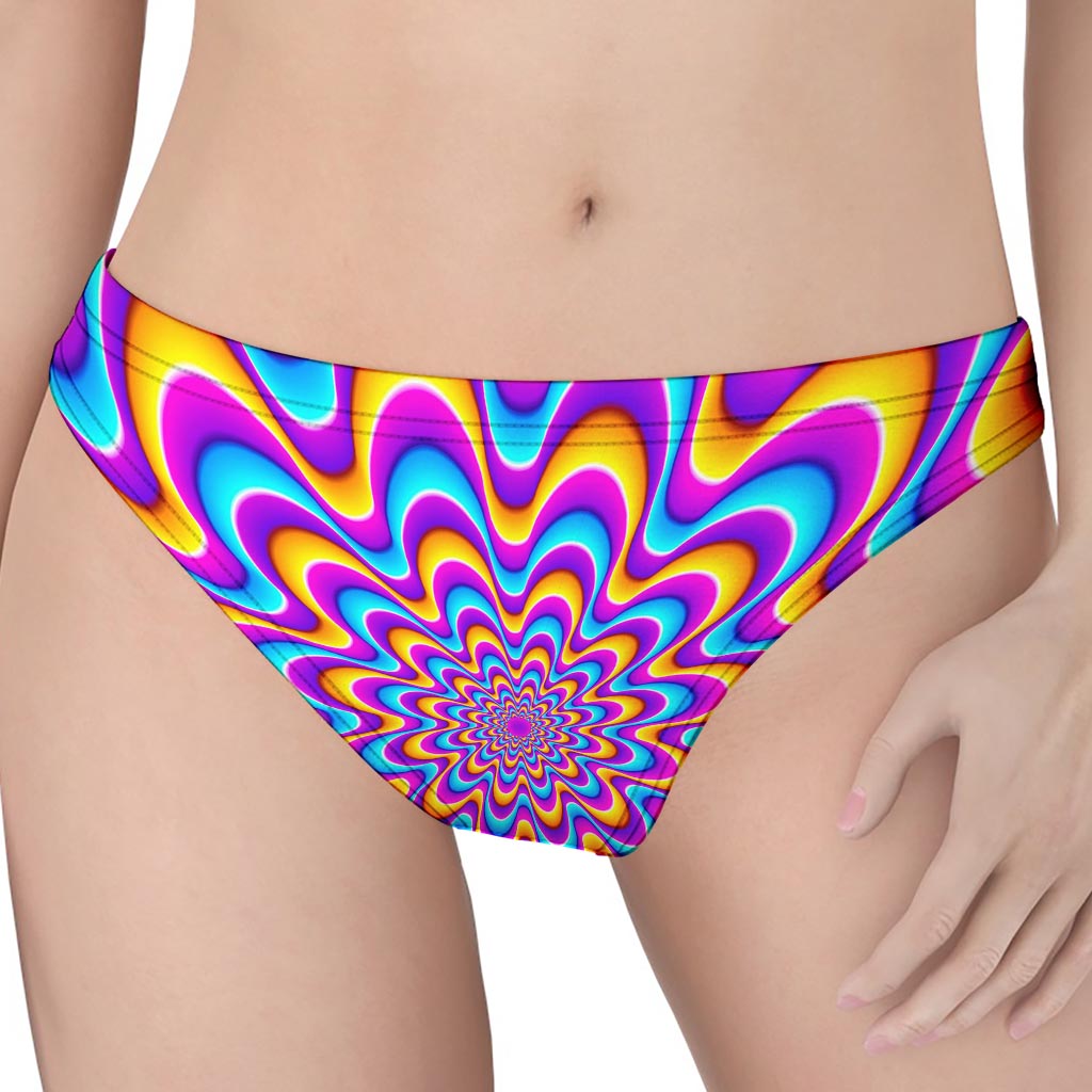 Splashing Colors Moving Optical Illusion Women's Thong