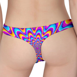 Splashing Colors Moving Optical Illusion Women's Thong