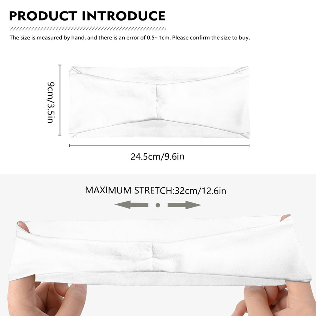 Red And White Star Pattern Print Sports Headband