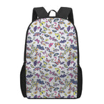 Spring Butterfly Pattern Print 17 Inch Backpack