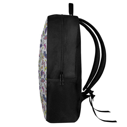 Spring Butterfly Pattern Print 17 Inch Backpack