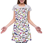 Spring Butterfly Pattern Print Adjustable Apron