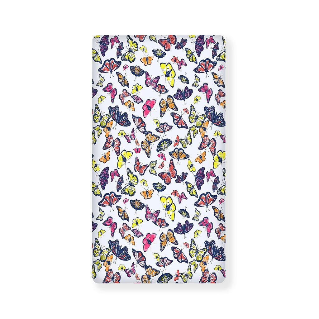 Spring Butterfly Pattern Print Baby Crib Sheet